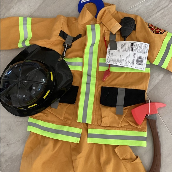 Kids Firefighter Costume with Helmet - Picture 7 of 10